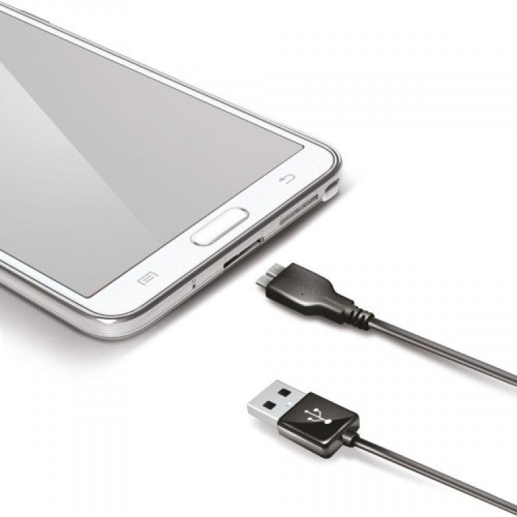 Celly Charge&Sync USB Kabel Micro USB 3.0 High Speed 1m - Zwart Top Merken Winkel